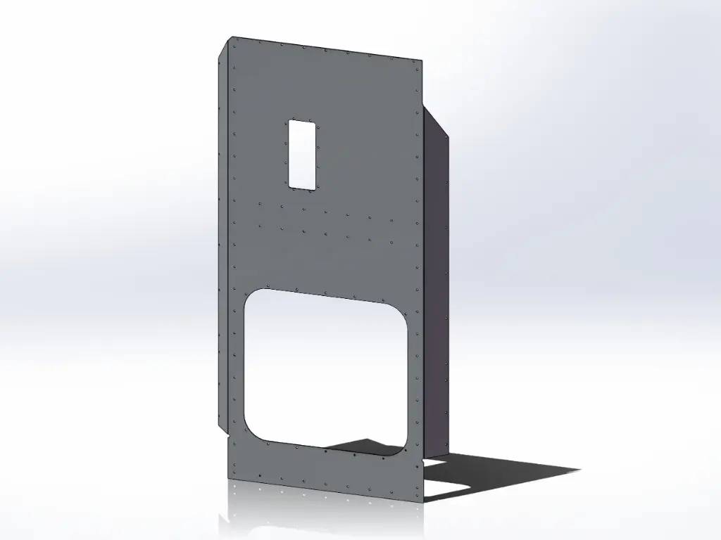 [SLI000079] Peterbilt Old Style 379 Sleeper Panels - Passengers Side, 36" (44"), Flat Top (Door and Vent)