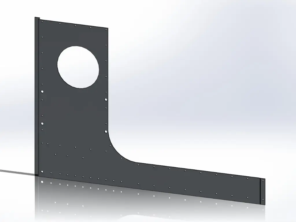 [SLI000033] Peterbilt Cab Cowl / Air Cleaner Panels - Door Mount Mirrors (Drivers Side)