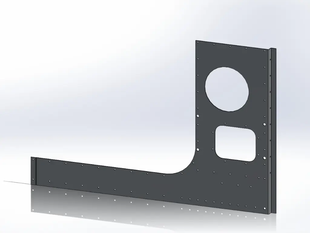 Peterbilt Cab Cowl / Air Cleaner Panels - Door Mount Mirrors