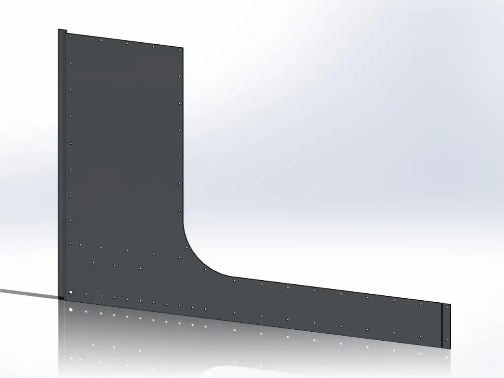 [SLI000037] Peterbilt Cab Cowl Panels - Door Mount Mirrors, No Air Cleaner (Drivers Side)