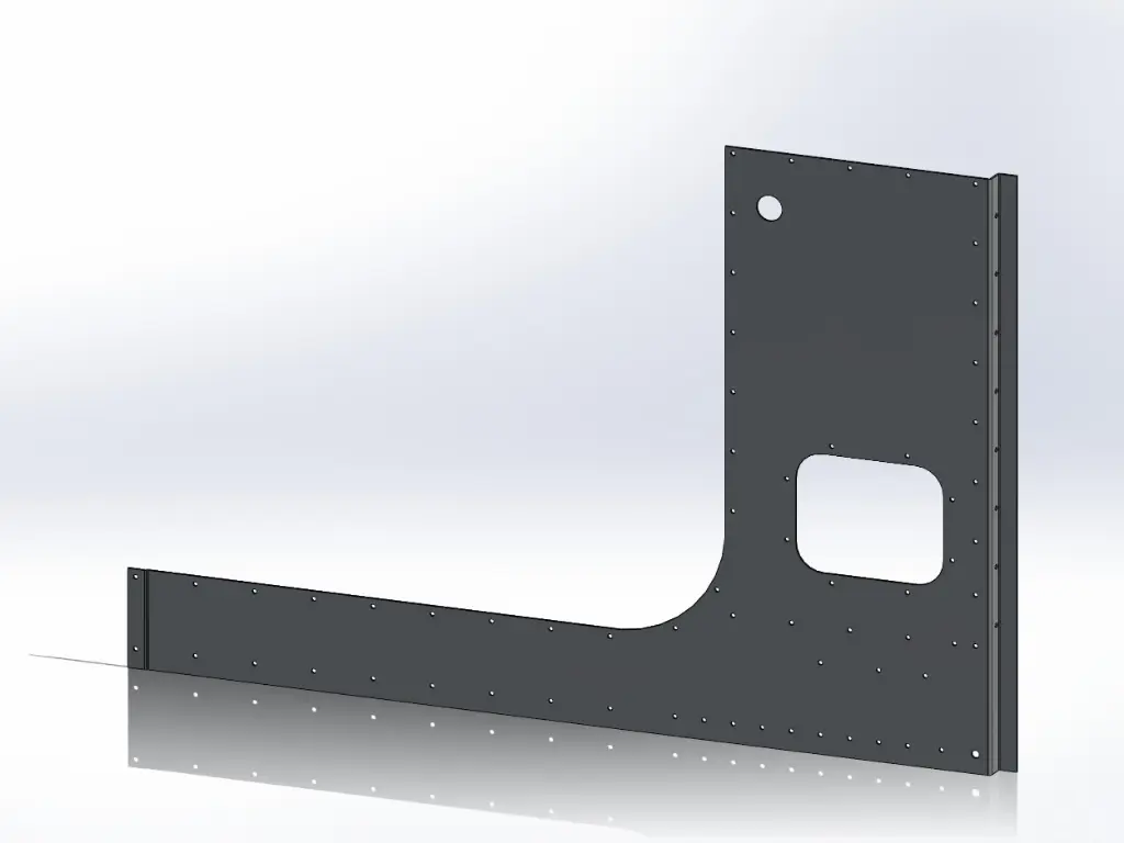 Peterbilt Cab Cowl Panels - Cab Mount Mirrors, No Air Cleaner