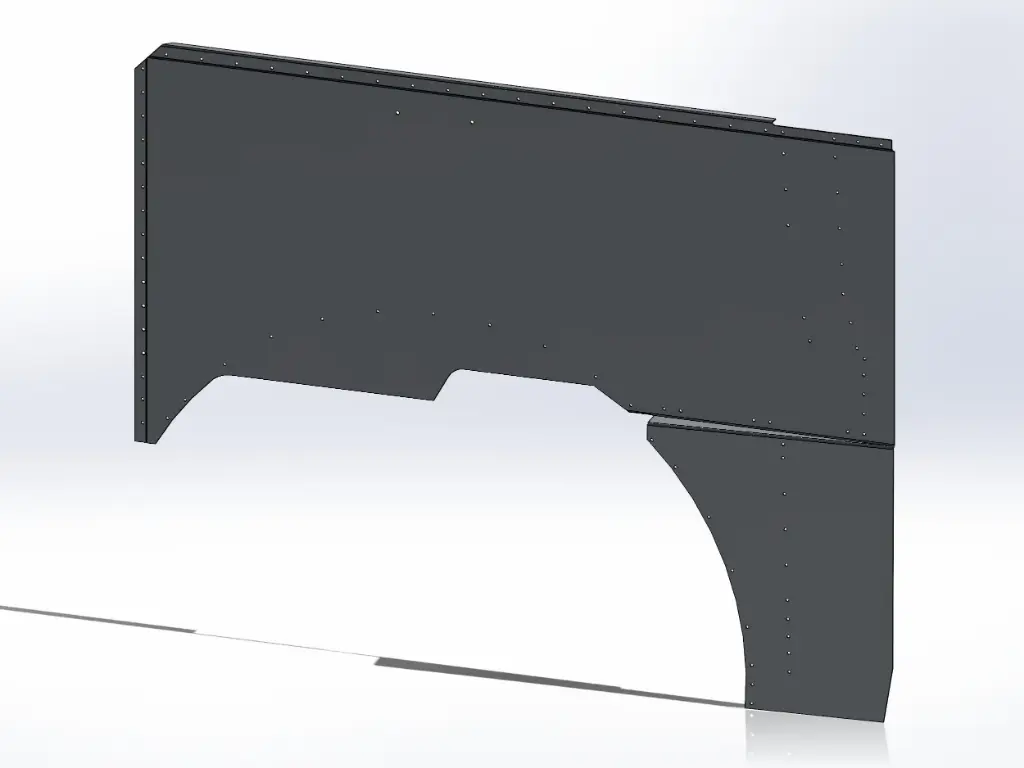 [SLI000050] Peterbilt 379 Long Hood Side Panels  (Drivers Side)
